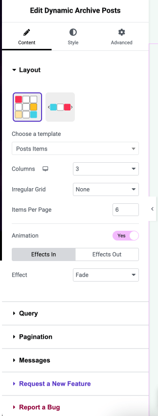Dynamic Archive Posts Widget