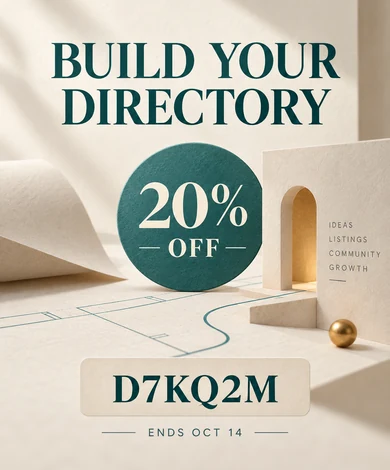 Build Your Directory for 20% Less — 20% off